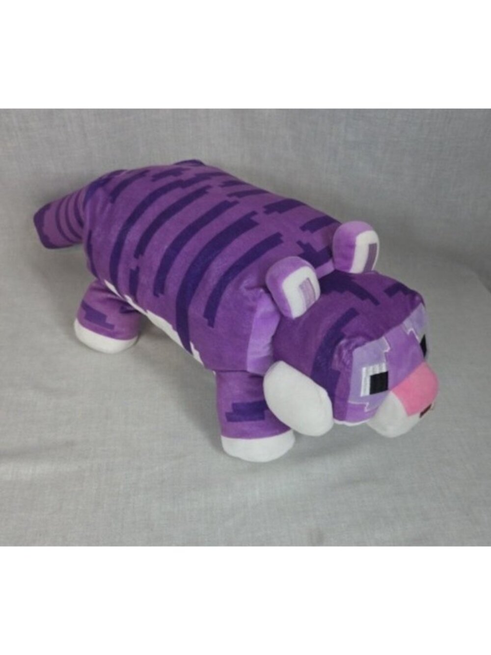 Minecraft Legends Purple Striped Ocelot Tiger Jungle Cat Plush Stuffed Animal